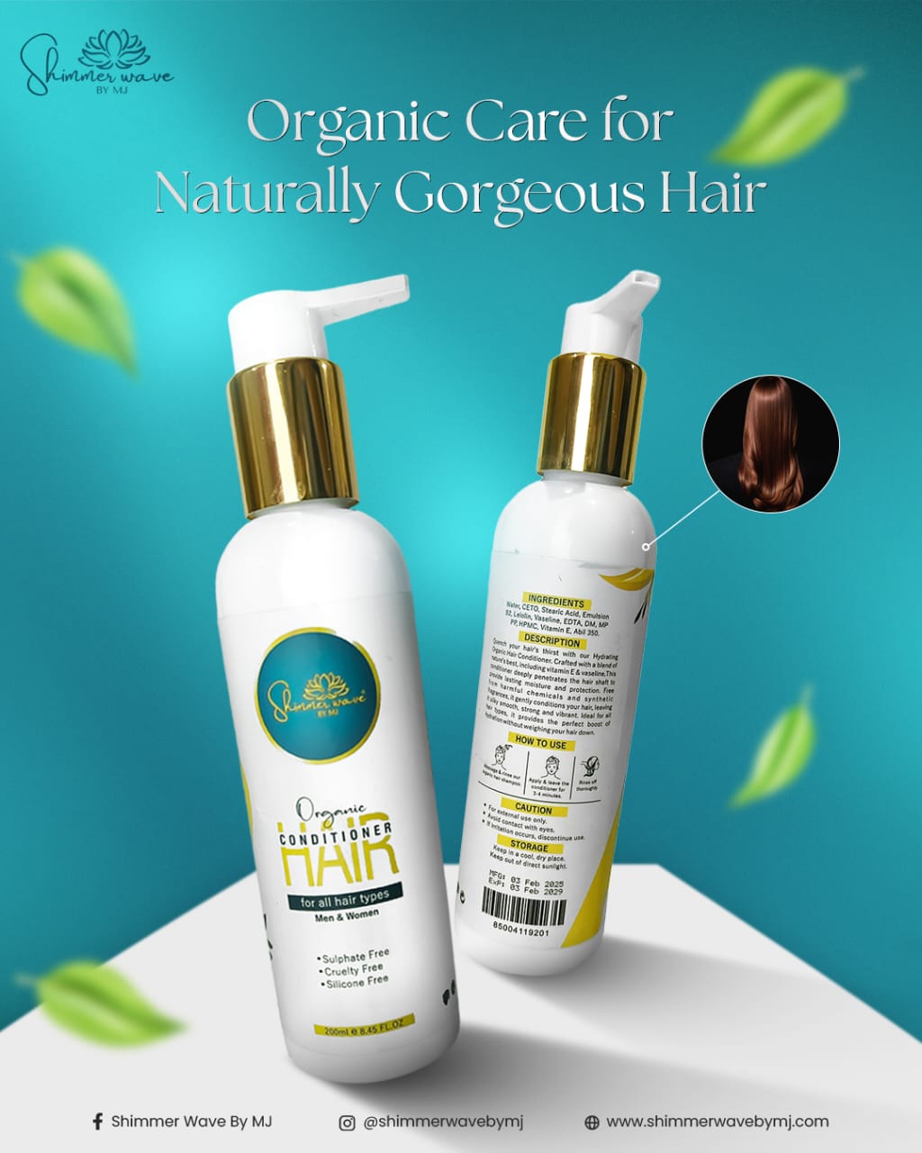 Shimmer Wave Organic Hair Conditioner - Shimmer Wave By MJ